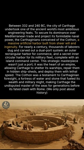 77K views · 881 reactions | Carthage built a secret military harbor to dominate the ancient seas. #history #ancienthistory #archaeology | Historical Files | Facebook