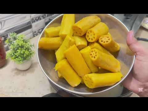 How To Make Lotus Root Vegetable At Home | Lotus Root Vegetable Recipe | Beh Recipe