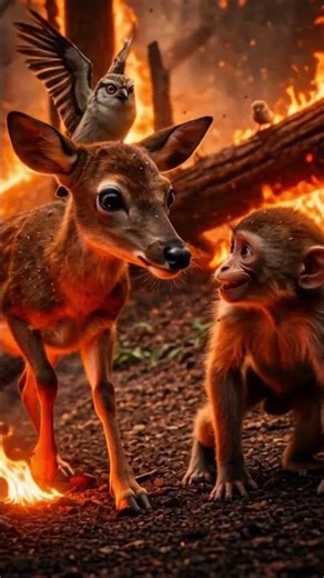 Heartbreaking Jungle Fire Rescue | Saving Wildlife From Massive Forest Fire 🔥🐾**