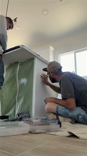 Cabinet end panel repair #kitchen #painting #motivation #magic