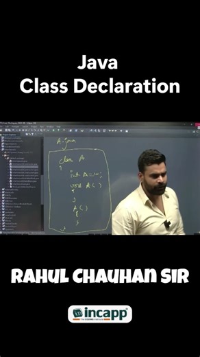 Class Declaration Java 2 | Rahul Chauhan | Incapp #shorts
