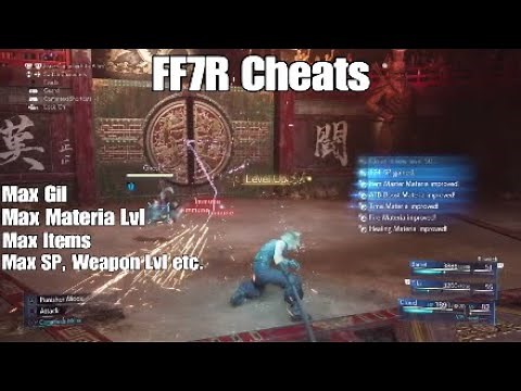 FINAL FANTASY VII REMAKE: 99,999,999 Gil, Max Materia, 99+ Items, All Level 50 (Cheat/Exploit)