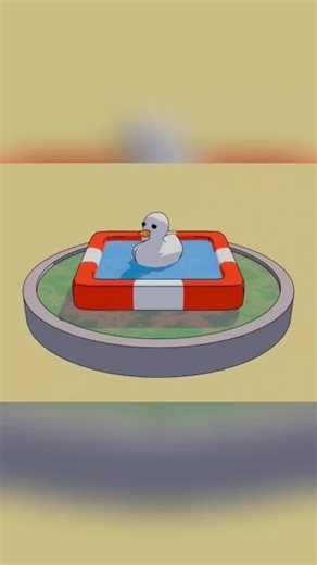 Just a duck swimming in a pool #blender #3d #animation #duck #chil #fyp #timelapse #satisfyingvideos