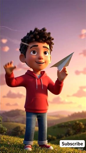 Dream Flight Paper Plane 🌅 Realistic Cartoon