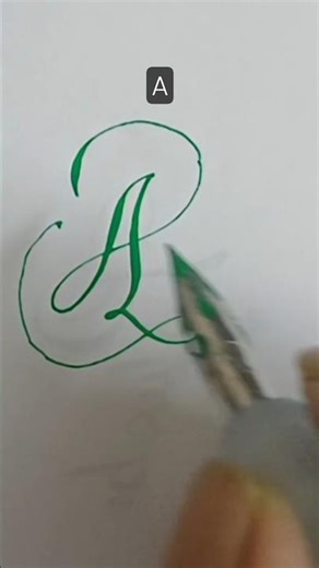 Letter A in calligraphy ✨✍️ #shortsfeed #calligraphy #shortvideo #cursive #shorts #fontstyle