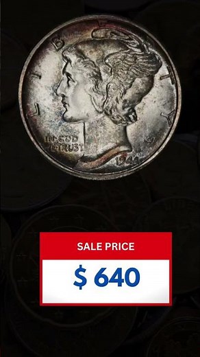 1944 No Mint Mark Dime: $640 Value Guide