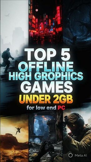 Top 5 Offline High Graphics Games for Low End PC 🔥 Under 2GB | No Internet Needed #lowendpcgames