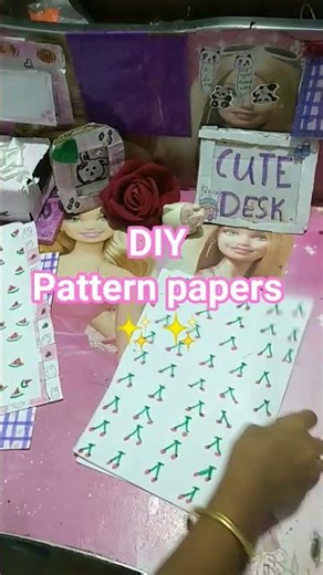 DIY pattern papers ✨✨cute#craft#❤️✨