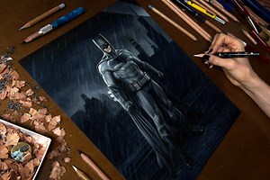 746K views · 7.2K shares | Drawing Ben Affleck as Batman, from the movie Batman vs. Superman : Dawn of Justice. Drawing video: https://youtu.be/-5drKS4Chms | Heather Rooney Art | Facebook