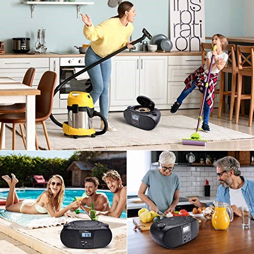 Watch Vanku 4000mAh Rechargeable Boombox CD Player Portable Radio on Amazon Live