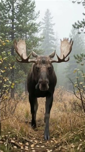 THE MIGHTY MOOSE: FOREST GIANT🫎 #shortvideo #wildlife #animals #facts