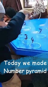 1.1K views · 50 reactions | Class: nursery Subject: Mathematics Topic: Made Numbers pyramid And matched the numbers puzzel with the cup #TQEMS | Tahfiz International School | Facebook