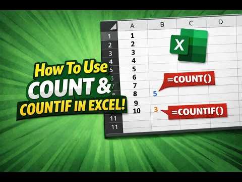How to Use COUNT & COUNTIF Formula in Excel.