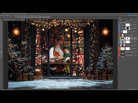 Editing tutorial: Christmas Digital Background in Photoshop