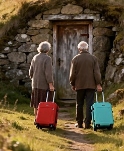 Porzuceni przez swoje dzieci odkrywają dom ukryty w górze… a to, co tam znajdują, odmienia ich los Rosa Ramírez ściskała swoją czerwoną walizkę tak, jakby od tego zależało jej życie. Przed nią komornik zapieczętował drzwi domu, w którym mieszkała przez czterdzieści trzy lata. Trzask pieczęci zabrzmiał jak policzek. Nie padło ani jedno słowo, lecz wszystko było jasne: nie mieli już domu. Obok niej Armando, siedemdziesięciojednoletni, zarzucił na ramię swoją starą niebieską walizkę. Jego ciało nos