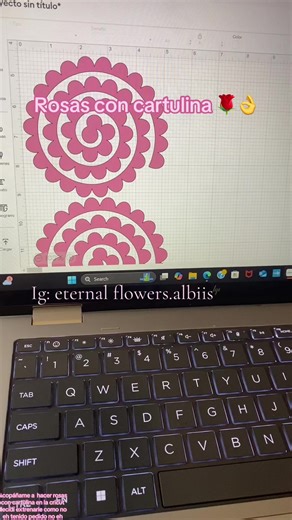 Rosas con Cartulina para Decorar con Cricut