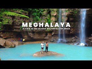 I visited India's Hidden Blue Lagoon - Labon Fall | The Bluest Waterfall of Meghalaya