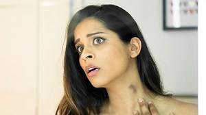 Hiding a hickey 101: say it's a burn from your curling iron... 🤫 | Lilly Singh