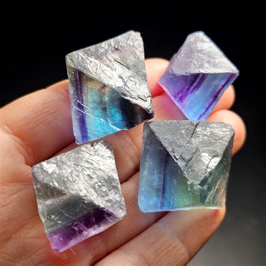 Rainbow Fluorite Octahedron - Fluorite Crystal - Raw Fluorite - Fluorite Gemstone - Natural Fluorite - Fluorite Cube - Etsy