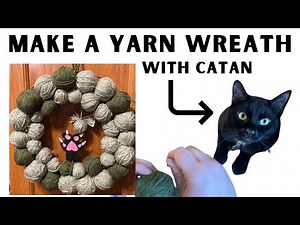 How to make the purrfect cat paw yarn wreath