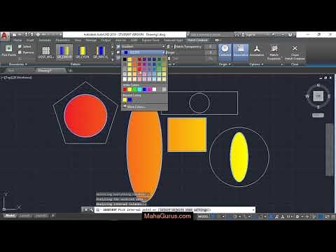 How to Use Gradient in AutoCAD- Gradient in AutoCAD Tutorial