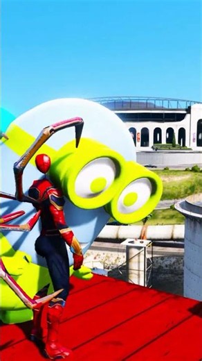 GTA 5 Epic Ragdolls RED SPIDERMAN VS RED MINION VS GREEN MINION (Physics & Funny Fails) ep.1