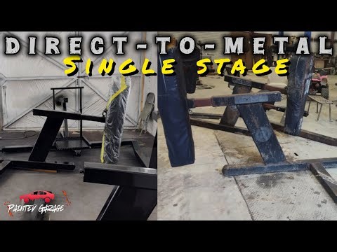 Spraying DTM single stage paint and using Harbor Freight surface conditioning tool!