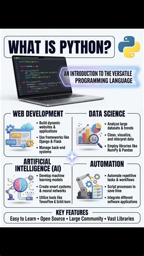 Python language | What Is Python? | #python #foryoupage #viral #trending