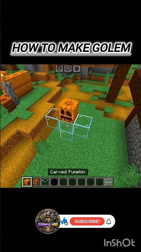 HOW TO MAKE GOLEM IN MINECRAFT #minecraft