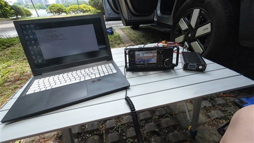 第一人称沉浸式野架～通联日本顶级大炮台～IC-7851和6单元八木，信号打雷，中文还很好