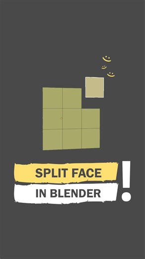 Split Face in Blender#blender #blendertutorial #modelingtips #blender3d #cgthink