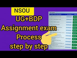 Ug Assignment exam process step by step 2025