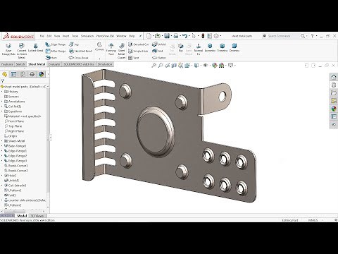 Solidworks Sheet metal tutorial Forming tools