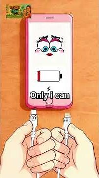 ⚡ LIGHTNING vs USB-C Port War | Funny iPhone Charging Cable Cartoon #cartoon