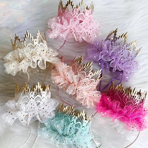 Ballerina Tutu Crown | Baby Girl Birthday Tiara | First Birthday Lace Crown | Princess Dress-up Headband | Tutu Cute Party | Choose One - Etsy