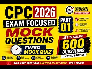 CPC Exam Questions & Answers 2026| CPC Exam Focused Mock Questions | Part 01 | #cpc #cpcexam #aapc