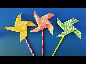 Moulin à vent风车. Activités manuelles et ludiques 趣味手工制作. 步骤详细、慢动作演示、老少皆宜。简单、安全，非常适合和孩子一起做的手工。