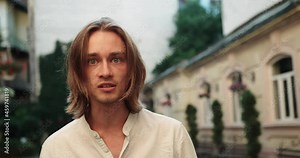 Closeup portrait of angry, mad, unhappy young guy. Negative human emotion facial expression feeling.
