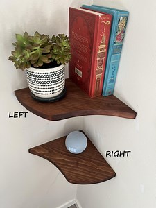 Modern Corner Shelf With Rounded Bottom Edge, Minimalist Design, Modern Farmhouse Decor, Solid Wood, Modern Rustic Style - Etsy