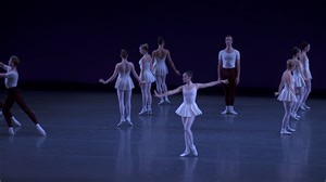 7.5K views · 312 reactions | The marriage of George Balanchine's formal sensibilities and avant-garde vision is perfectly illustrated in Monumentum pro Gesualdo, led here by Principal Dancer Ask la Cour and Corps de Ballet Member Mira Nadon this past Tuesday evening. Catch this cult favorite leotard ballet on the Balanchine + Peck program, with showtimes until October 16: nycballet.com/balanchinepeck | New York City Ballet | Facebook
