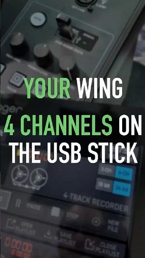 Record 4 Channels to a USB Thumb Drive on the Behringer WING #drewbrashler #behringerwing