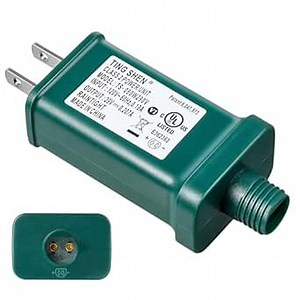 Enhon 29V LED Power Supply, UL Certification LED Transformer Replacement Class 2 Power Supply, Low Voltage Transformer US Plug Adapter for Christmas Tree Light, Green, Left Positive(TS-6W29V)