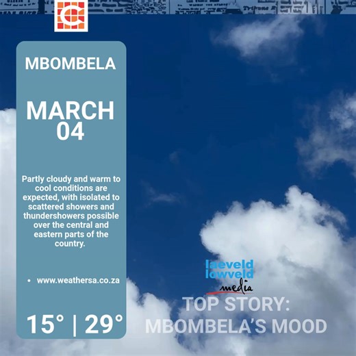 Your weather for today! | Mpumalanga News