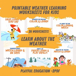 Printable Learn About the Weather Education Worksheets-weather Activities-homeschool Weather Learning-weather Worksheets-science for Kids- - Etsy
