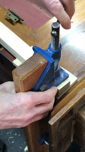 Veneer repair #antiqueclock #woodworking