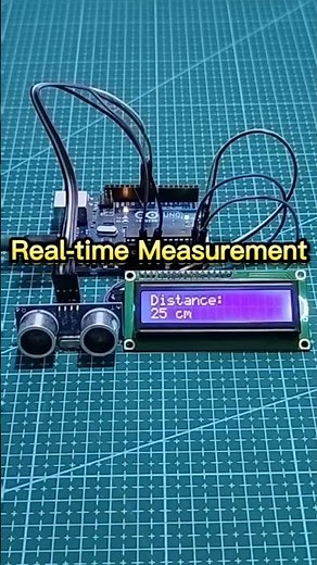 Arduino Ultrasonic Distance Display | LCD 1602 | No Voice #smartphone