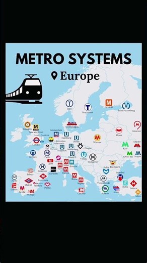 metro system in Europe🇪🇺 #metro #europmap #transformation #local #dinush