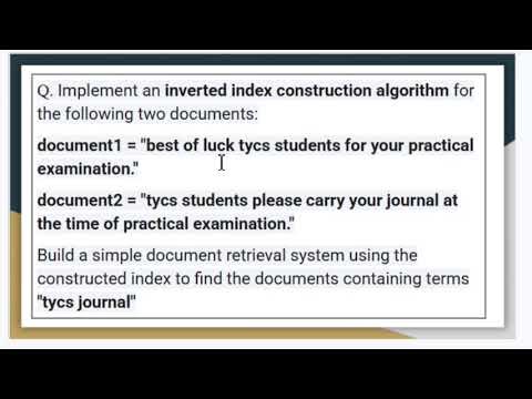 @Implement inverted Index algorithm |more examples