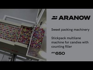 Sweet packing machinery | Stickpack multilane machine for candies with counting filler | an650