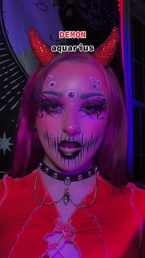 Aquarius Zodiac Sign: Demon Halloween Makeup Tutorial